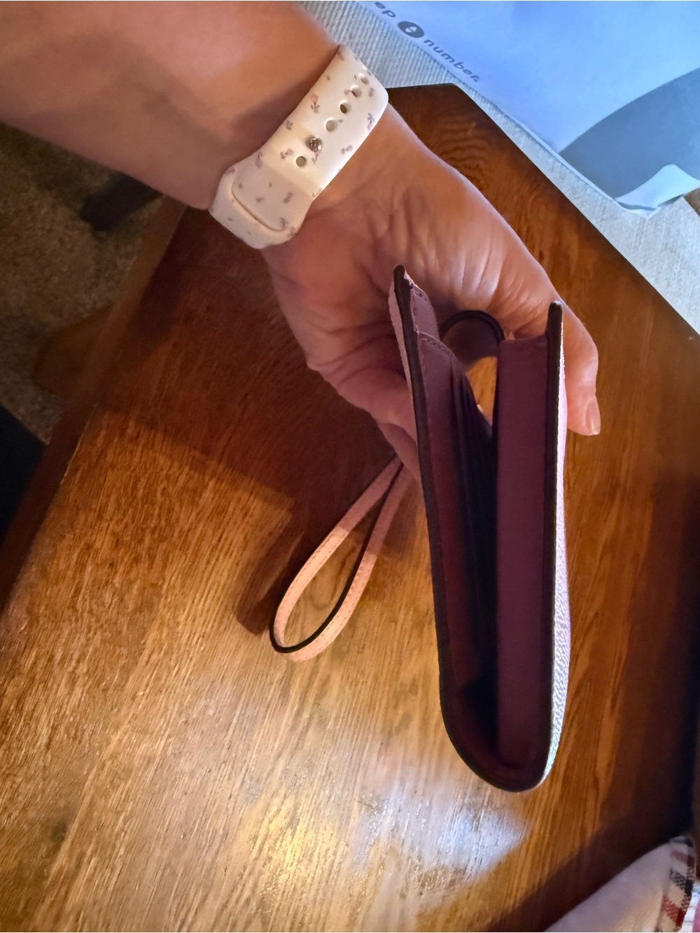 Coach Pink Leather Wristlet Clutch - Picture 5 of 5